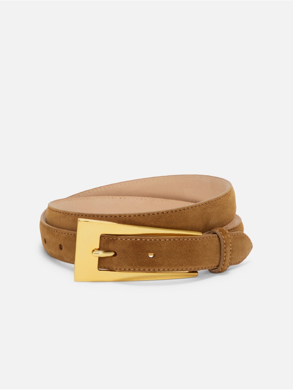 AUREUM No. 10 Belt in Caramel Suede/Gold — Size XS/S (NWOT)